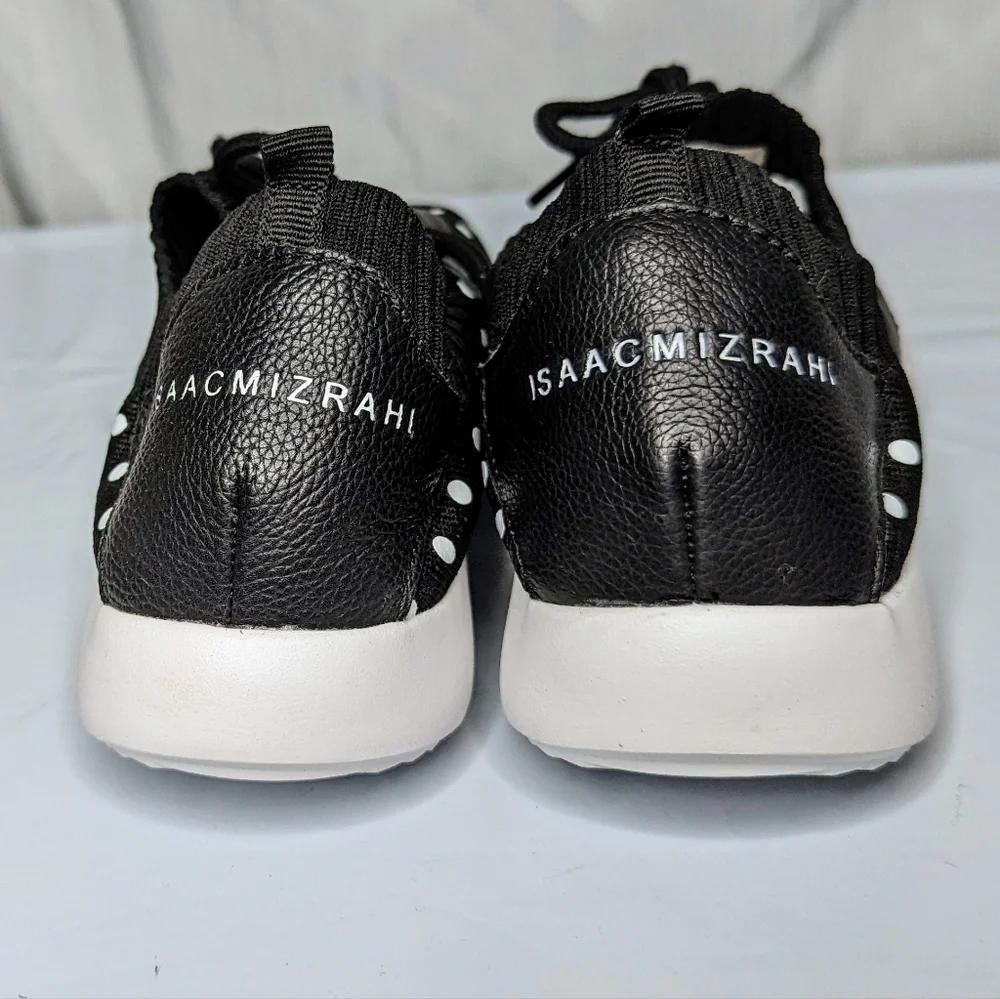 Isaac Mizrahi Shoes Isaac Mizrahi Reece Polka-Dot Lace-Up Knit Sneakers NO OFFER